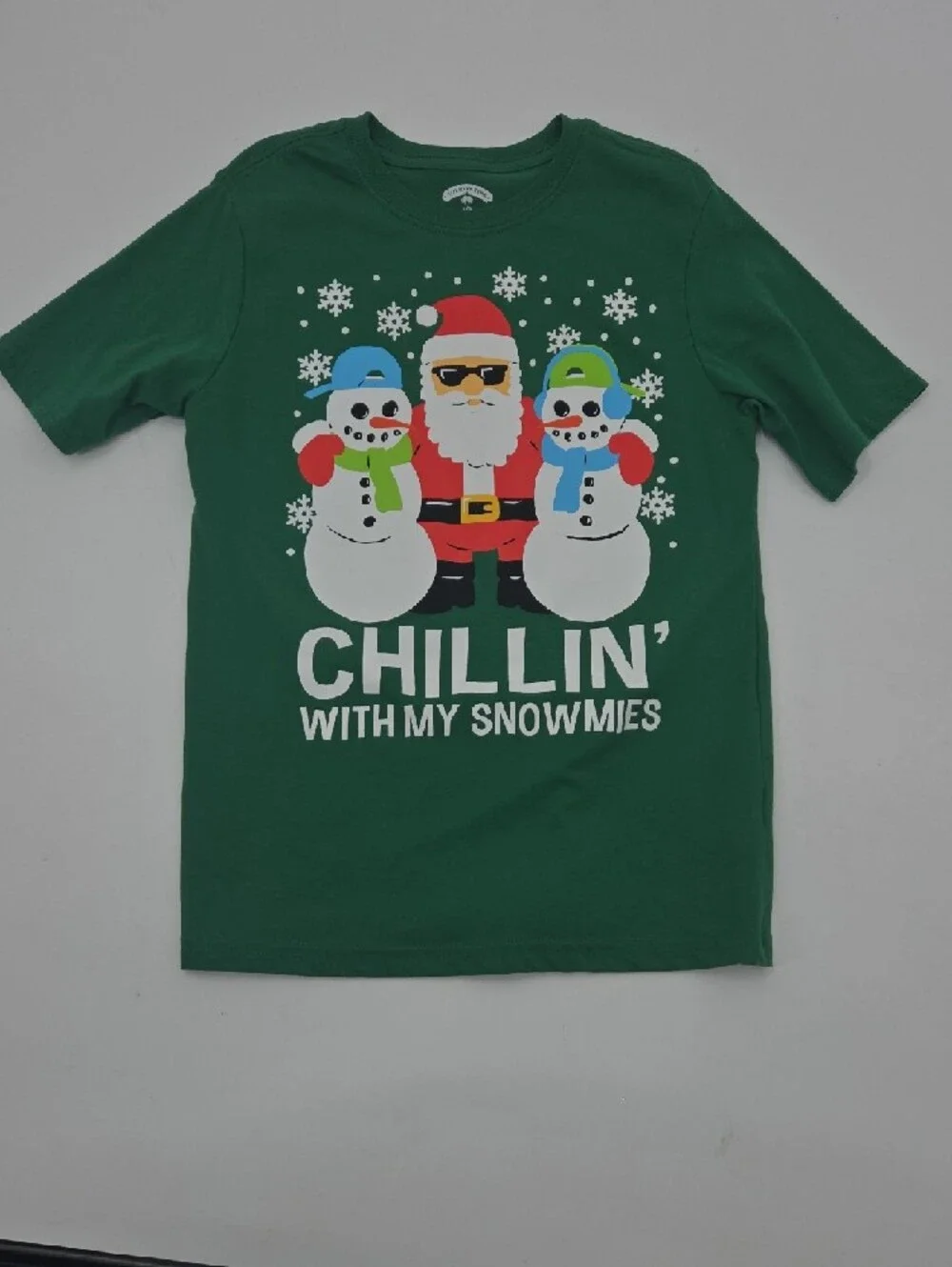 Holiday Time Green 'Chillin' With My Snowmies' Graphic Tee